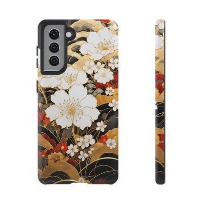 Chiyogami Floral Tough iPhone Case Galaxy S23 S22 S21 S20 Plus Ultra | Iphone 14 13 12 11 8 Pro Max Mini | Pixel 7 6 Pro 5 | Japanese Boho