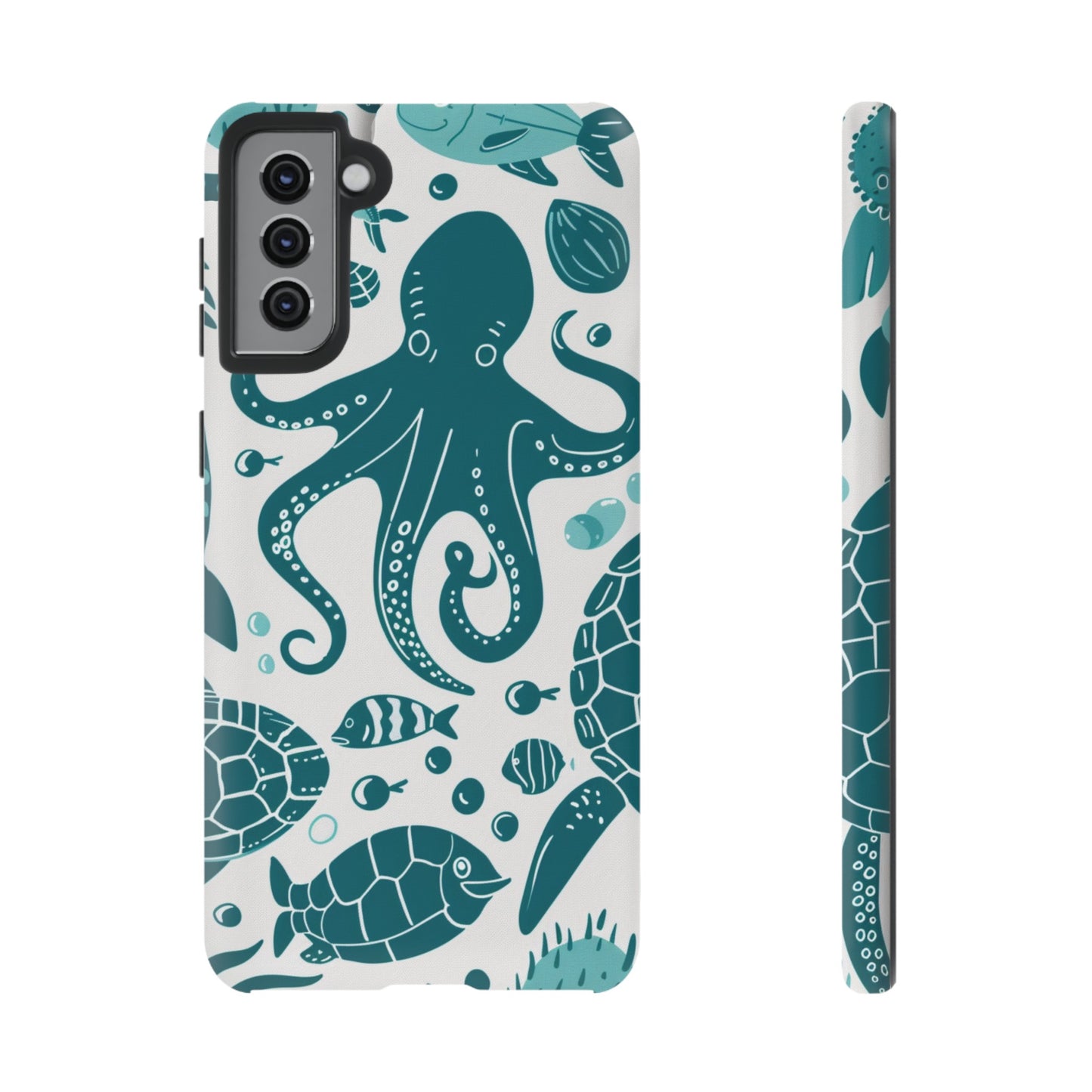 Undersea World Octopus, Turtle, Manta Ray Phone Case