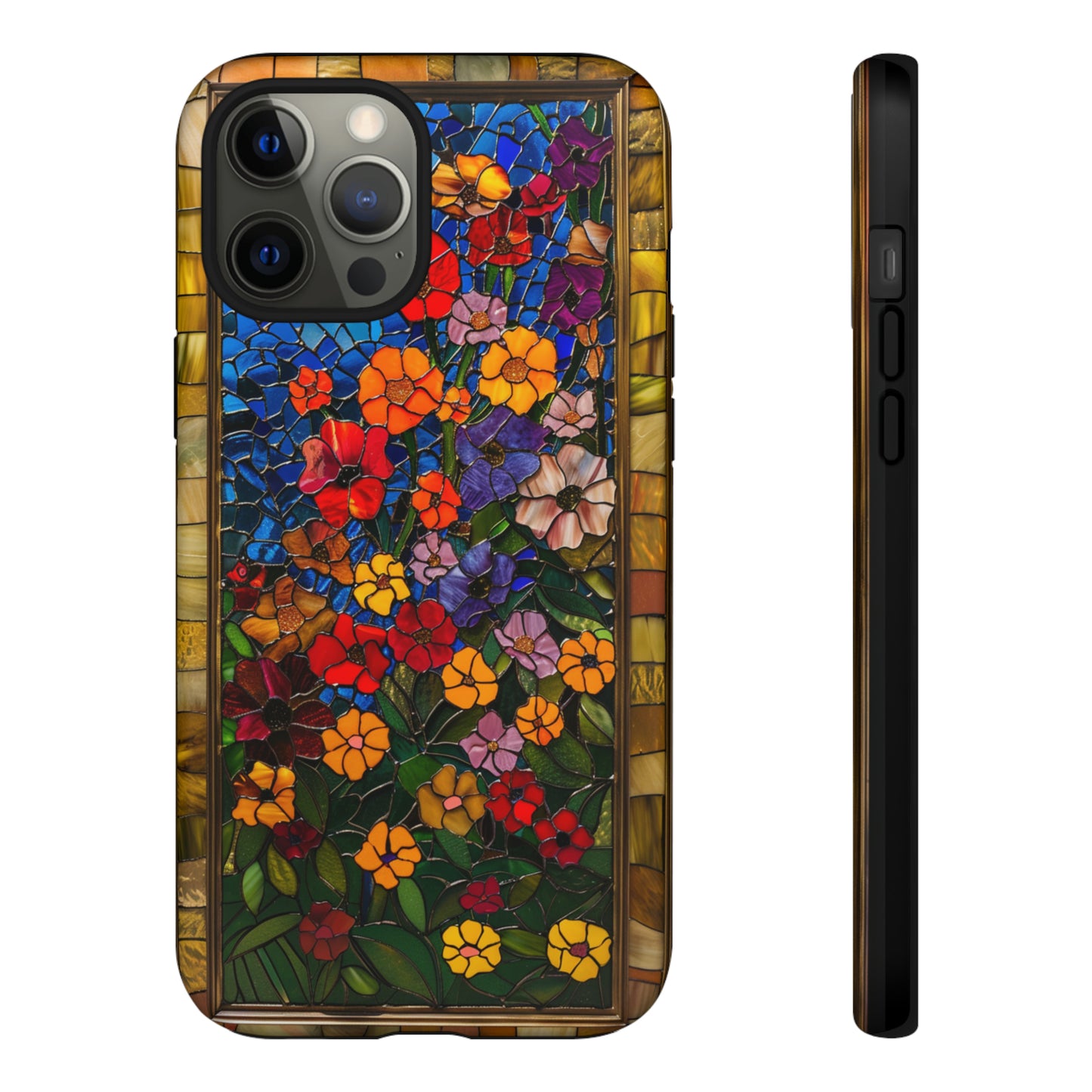 Gustav Klimt Style Flower Garden Painting Phone Case for iPhone 15, 14, Pro Max, 13, 12 & Samsung Galaxy S23, S22, S21, Google Pixel