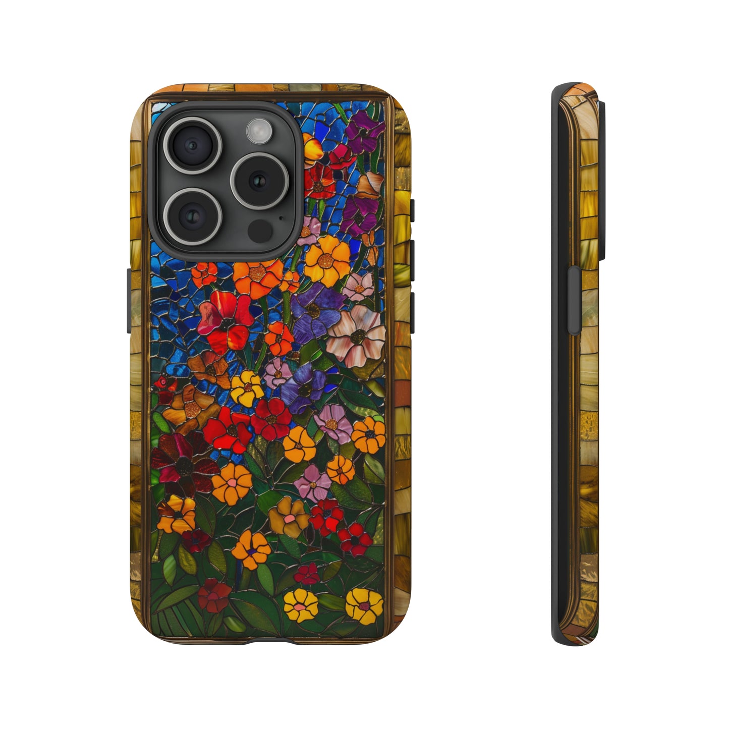 Gustav Klimt Style Flower Garden Painting Phone Case for iPhone 15, 14, Pro Max, 13, 12 & Samsung Galaxy S23, S22, S21, Google Pixel