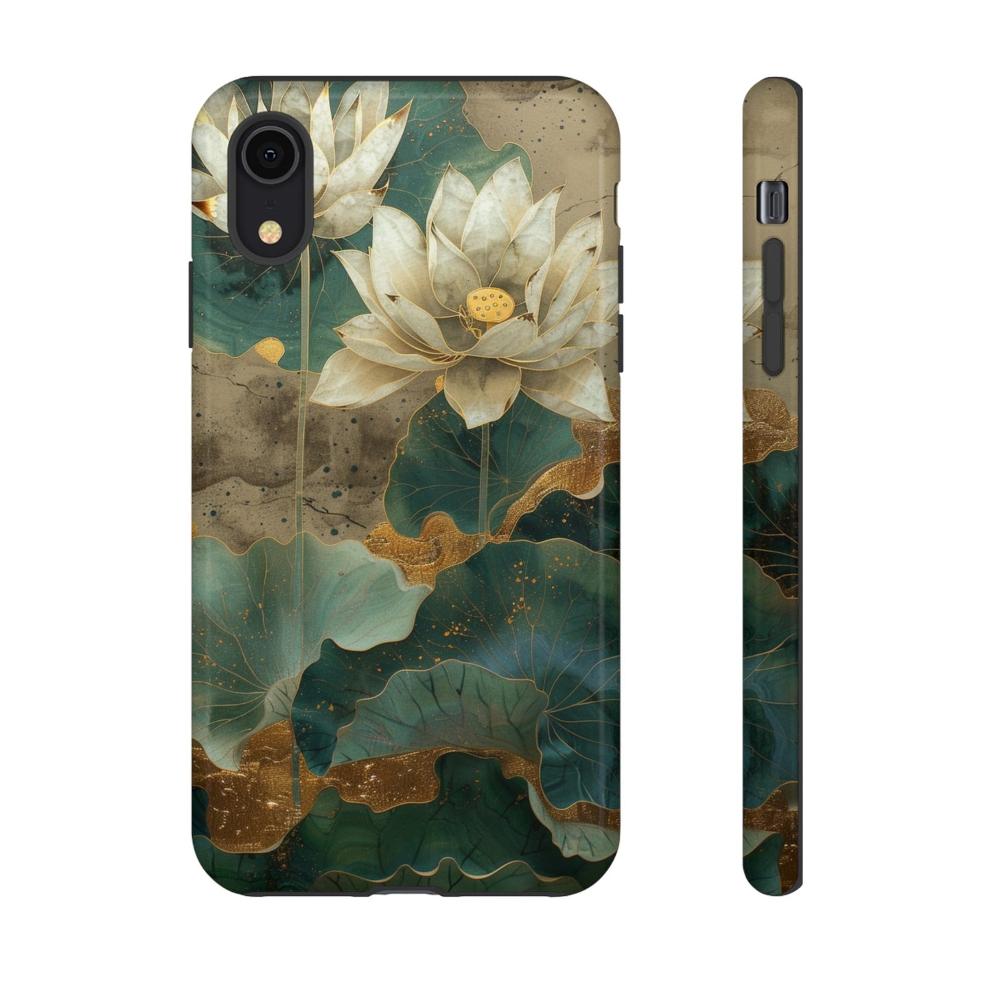 Zen Stained Glass Lotus Floral Design Phone Case