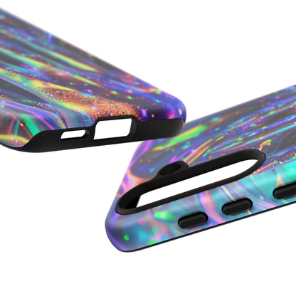 Marbled opalescent Holographic Print Phone Case