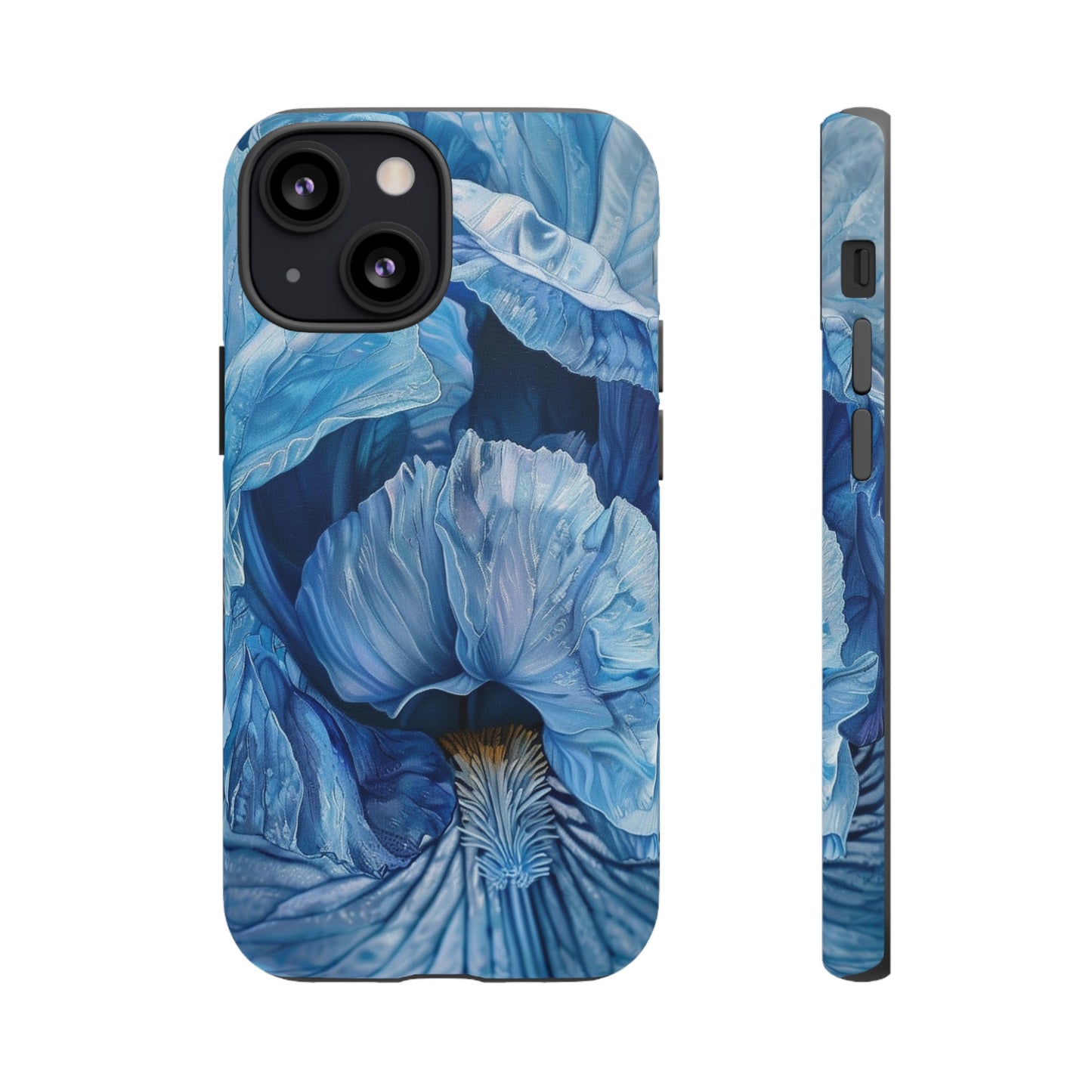 Floral Blue Iris Oil Painting Flower Phone Case