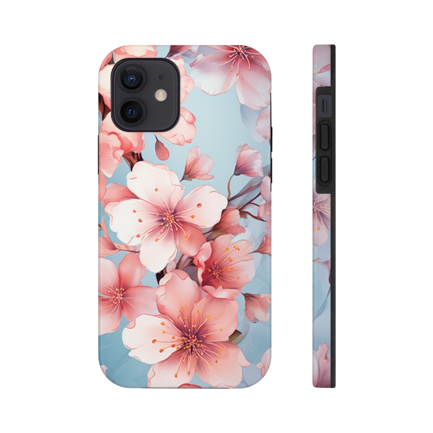 Pretty in Pink Flowers Tough iPhone Case | Floral Phone Cover