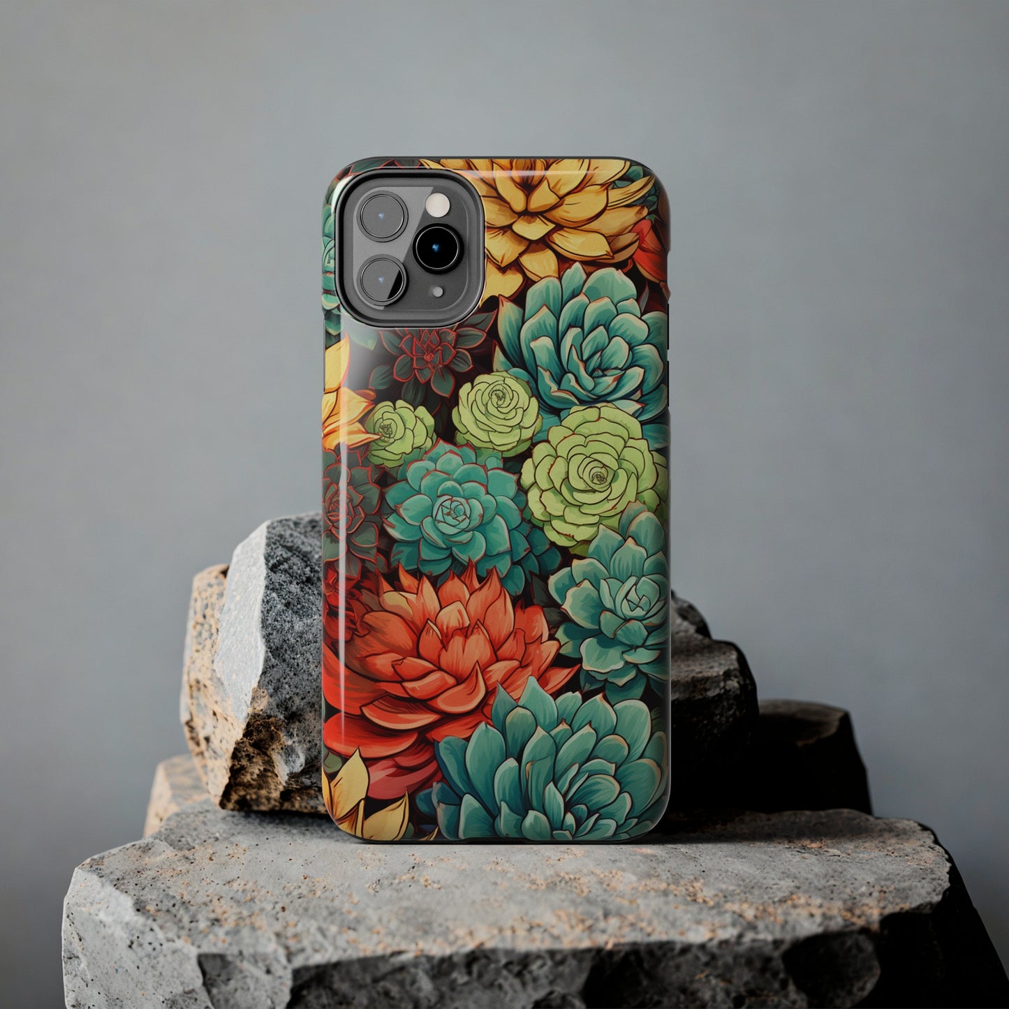 Succulent Desert Cactus Floral iPhone Case | Embrace the Beauty of Arid Elegance