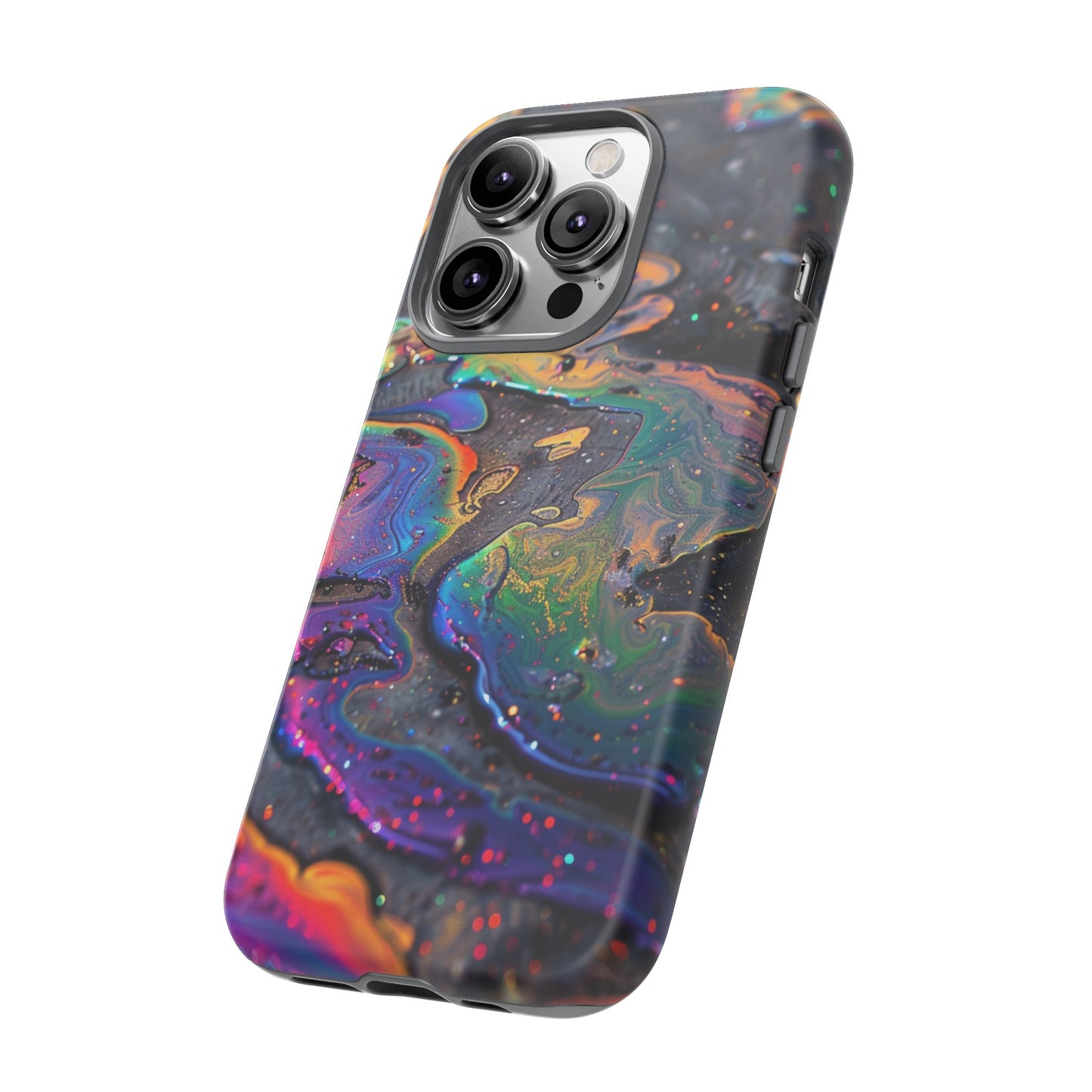 Opalescent Marbled Holographic Print Phone Case