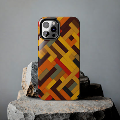 iPhone Tough Case: Intricate & Durable - The Weave Geometric Art Pattern