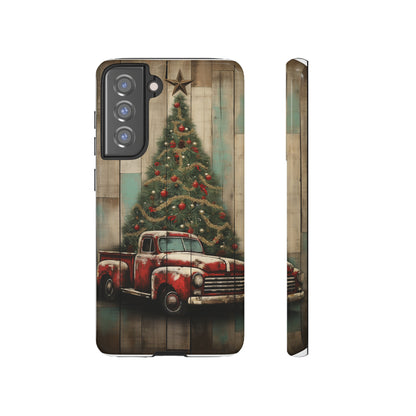 Classic Red Pickup Truck Christmas Phone Case