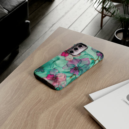 Watercolor Floral Orchids Phone Case