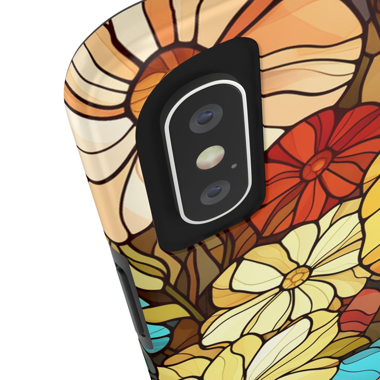 Kaleidoscopic Elegance: Stained Glass Vintage Floral iPhone Case – Timeless Beauty Illuminated