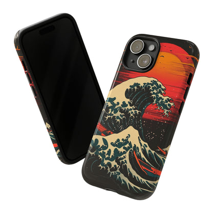 Great Wave off Kanagawa Retro Sunset