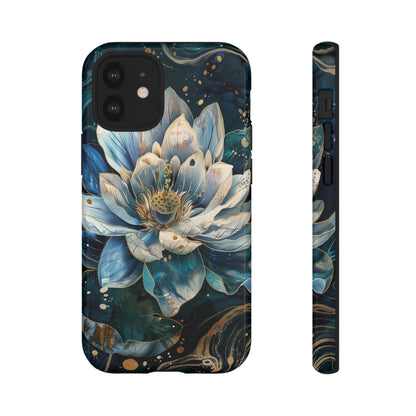 Zen Stained Glass Lotus Floral Design Phone Case