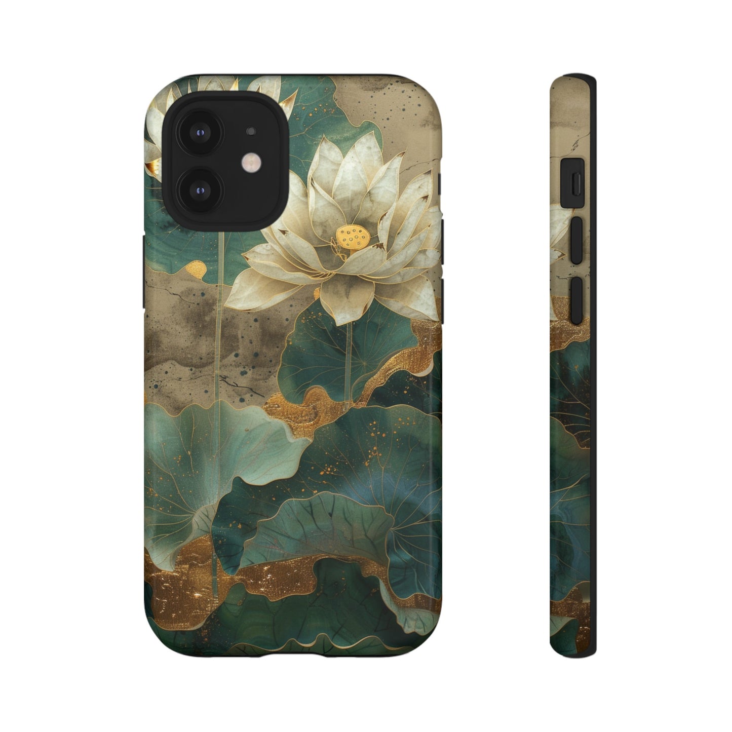 Zen Stained Glass Lotus Floral Design Phone Case