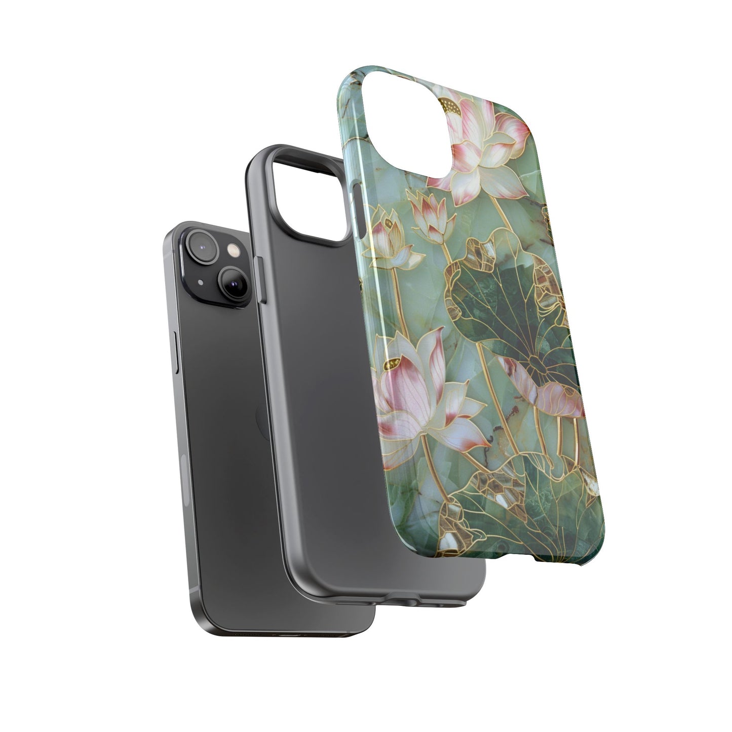 Elegant Floral Phone Case - Tough Cases with Lotus Design