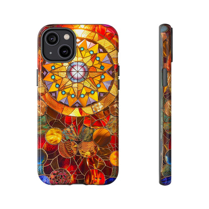 Cosmic Stained Glass Mandala Phone Case