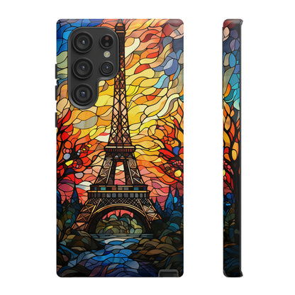 Parisian Elegance: Stained Glass Eiffel Tower | Artistic Flair iPhone Case for iPhone Models 11 through 14 Pro Max, Samsung Galaxy, and Google Pixel