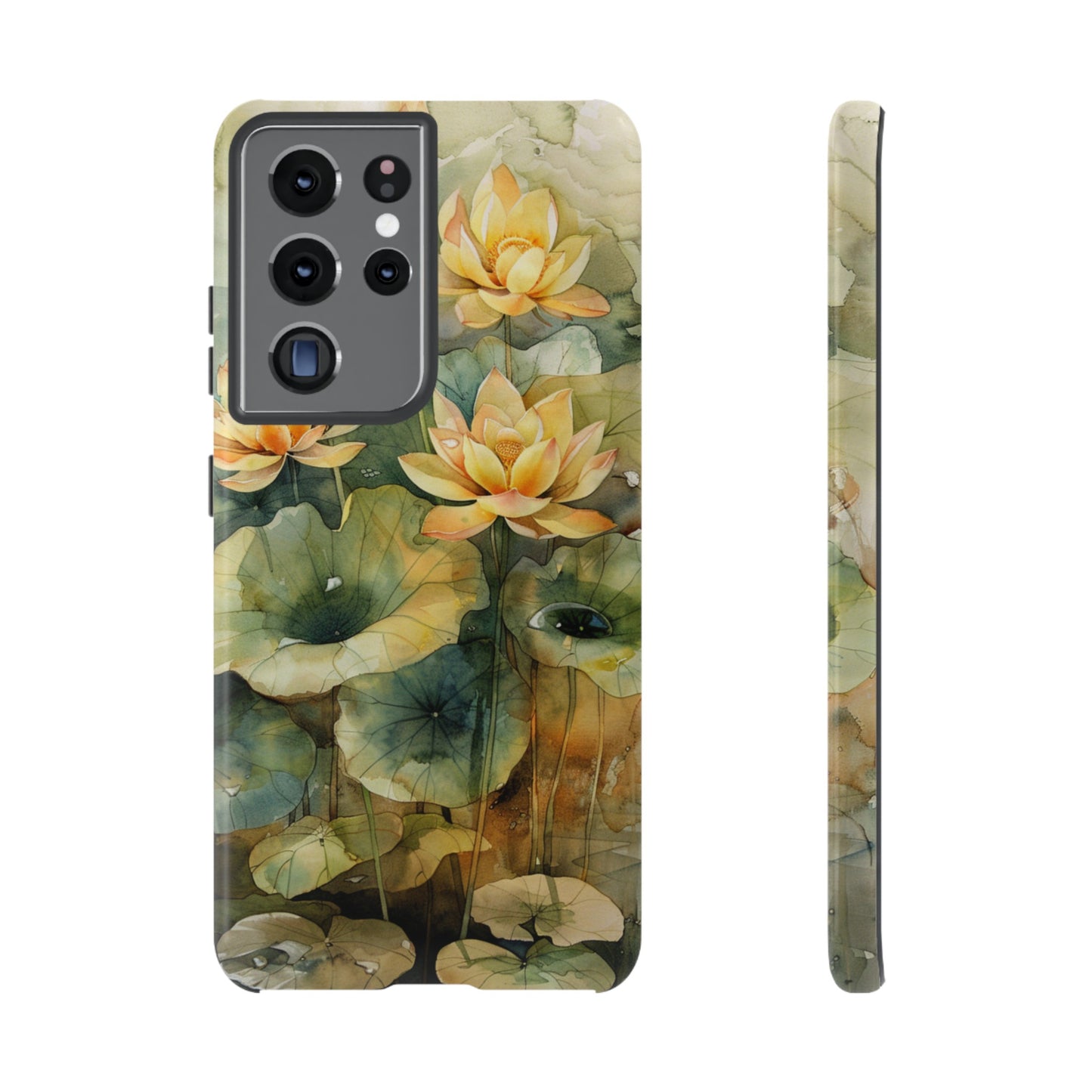 Zen Lotus Watercolor Painting iPhone 15 Case