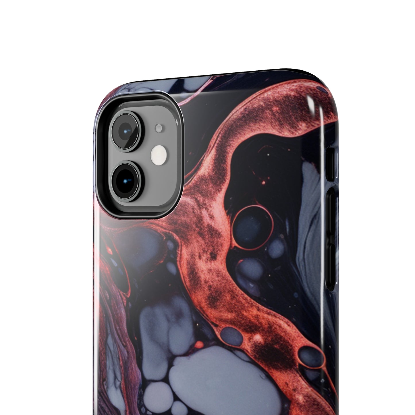 Marbled Dark Lava Flow Phone Case | Embrace the Vibrant Magma Vibes