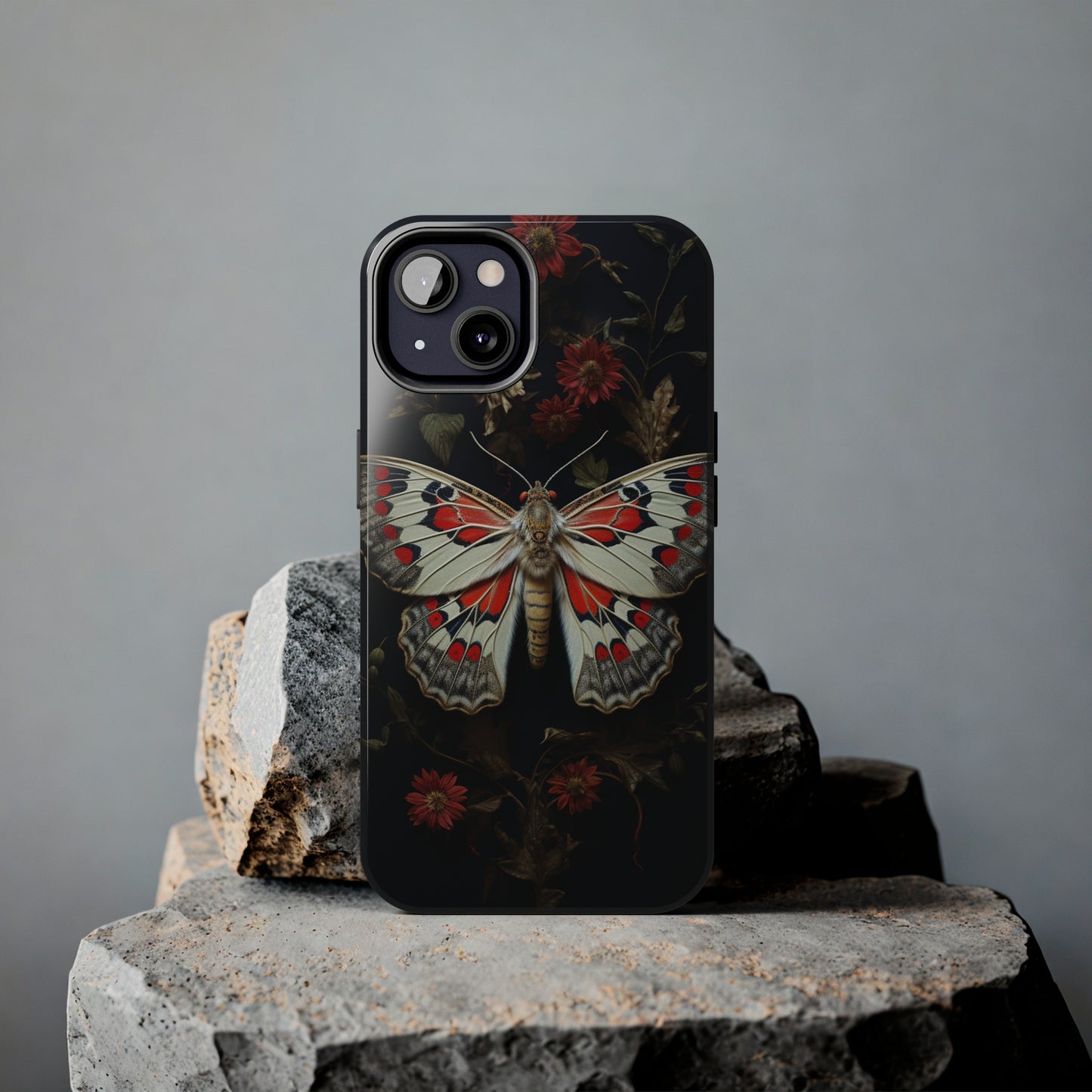 Deadhead Moth Gothic Floral Aesthetic Dark Academia iPhone Case | Embrace Mysterious Elegance