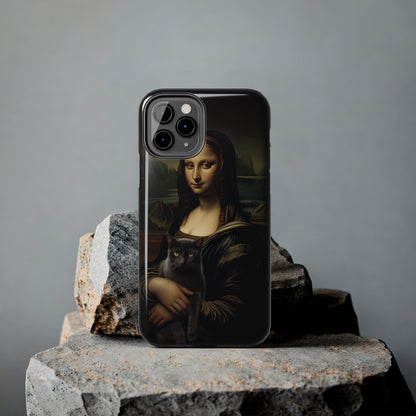 Mona Lisa with Cat iPhone Case | Art Phone Cases