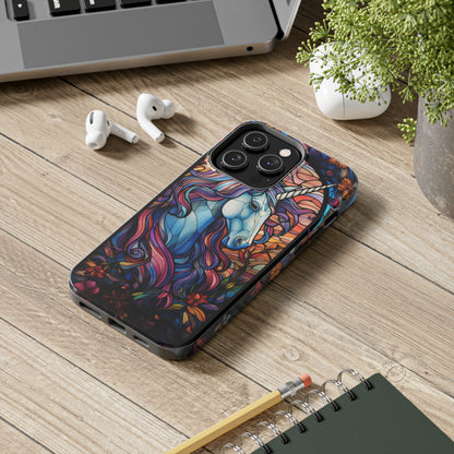 Unicorn Stained Glass iPhone Case | Mythical Beauty and Device Protection