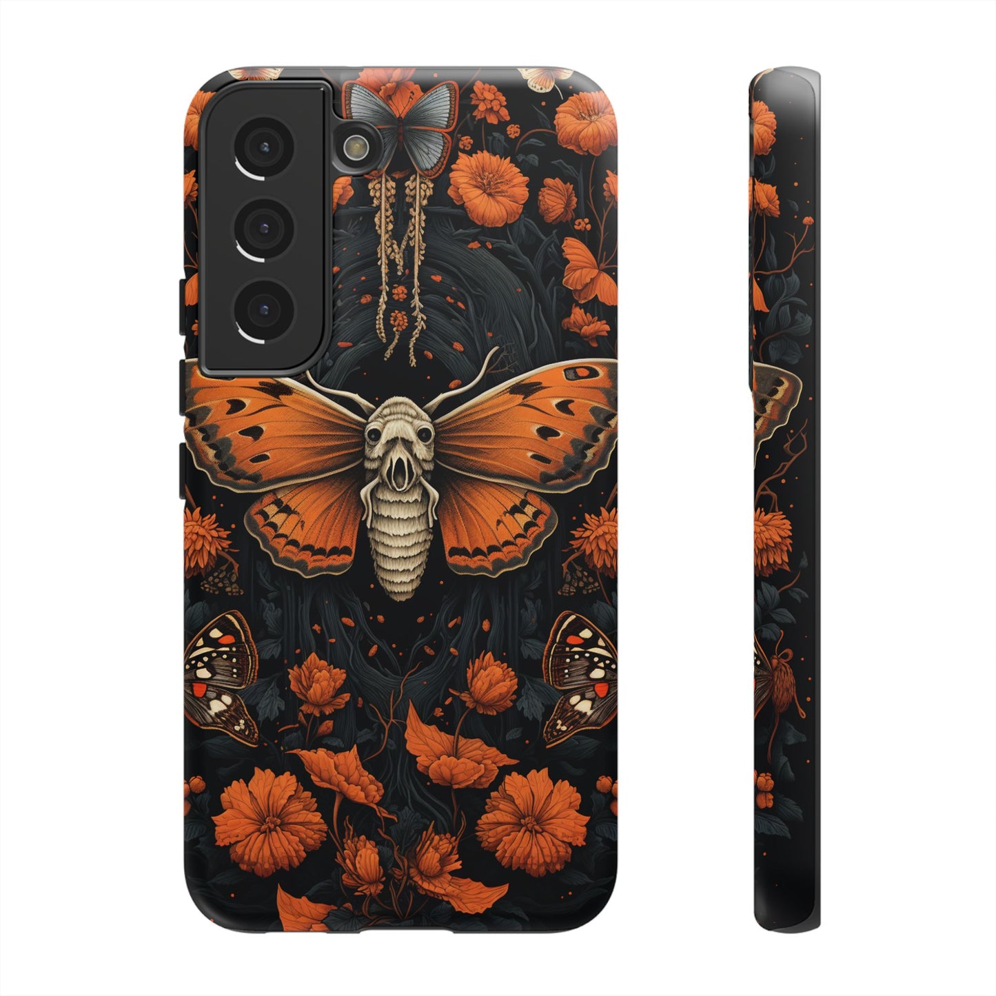 Eerie Elegance Halloween Goth Moth Phone Cover