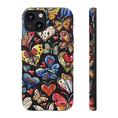 Butterfly Magic Hearts Phone Case