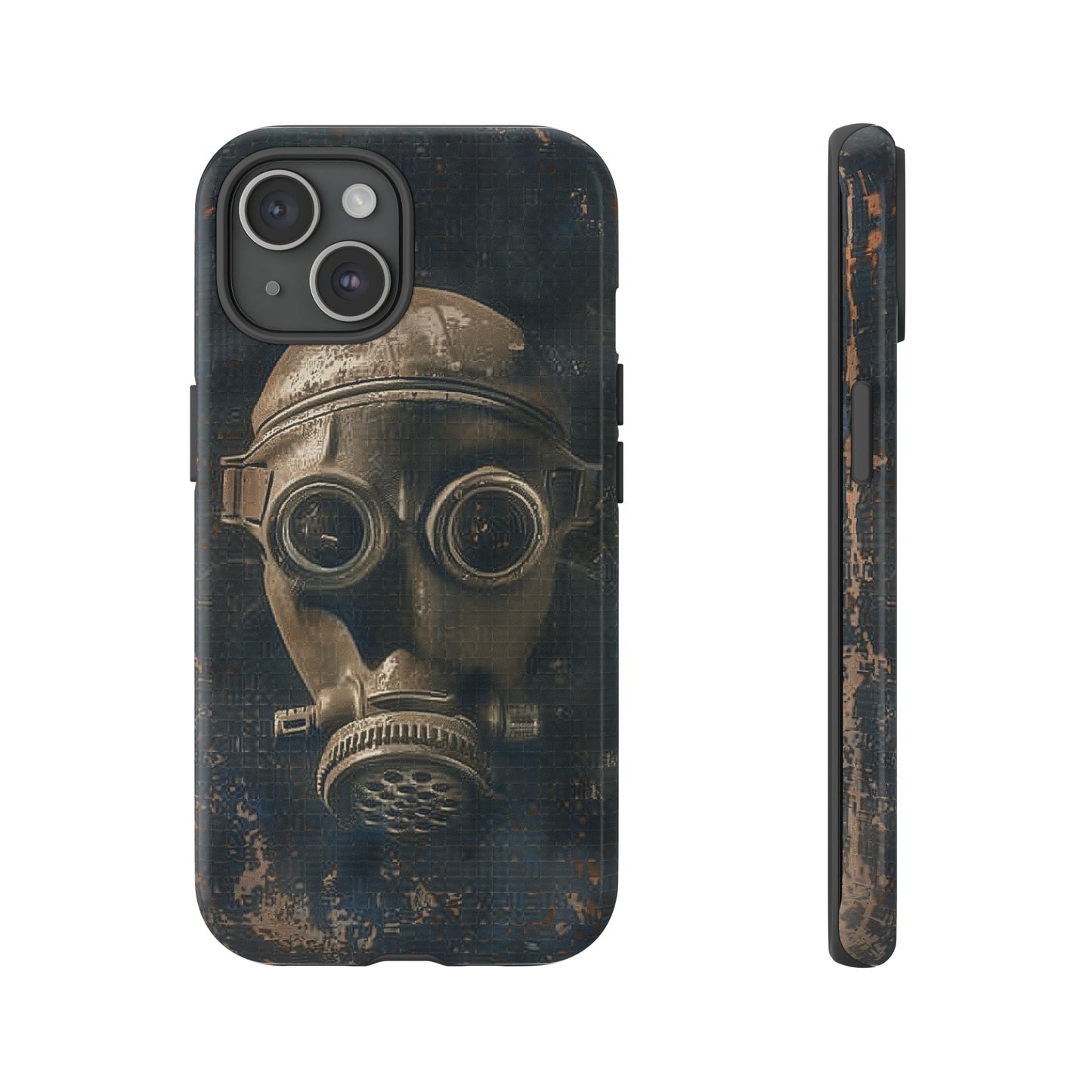 Apocalyptic Gas Mask Phone Case for iPhone 15