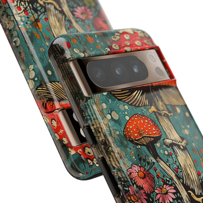 Trippy Magic Mushroom Retro Art Phone Case