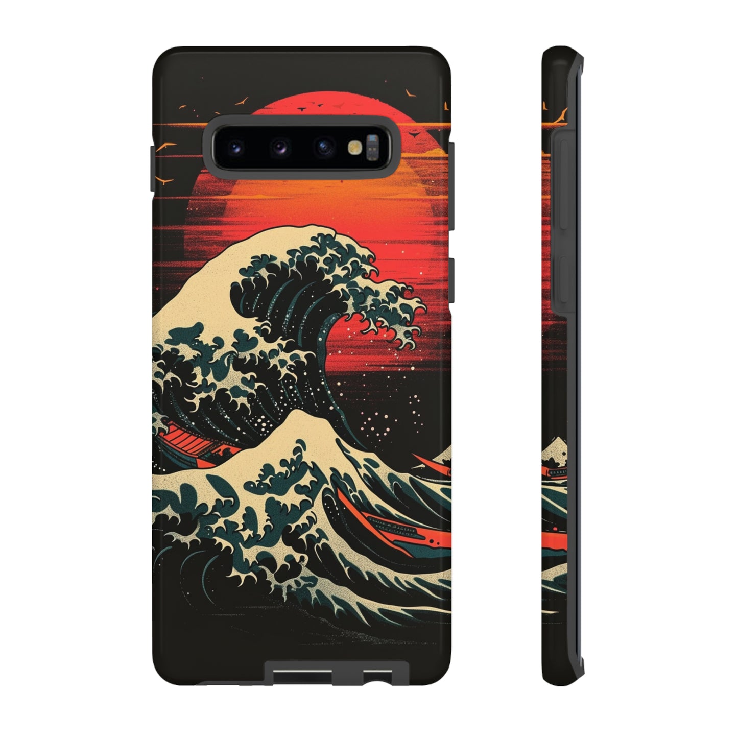 Great Wave off Kanagawa Retro Sunset