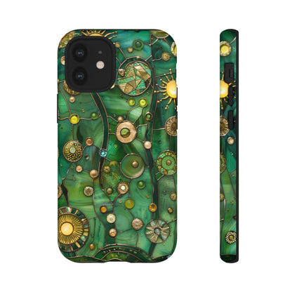 Green Celestial Stained Glass Mosaic Phone Case