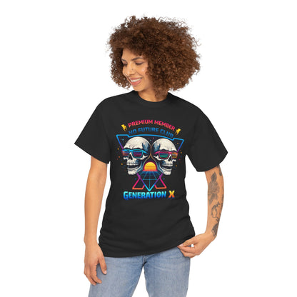 retro gen x skull shirt
