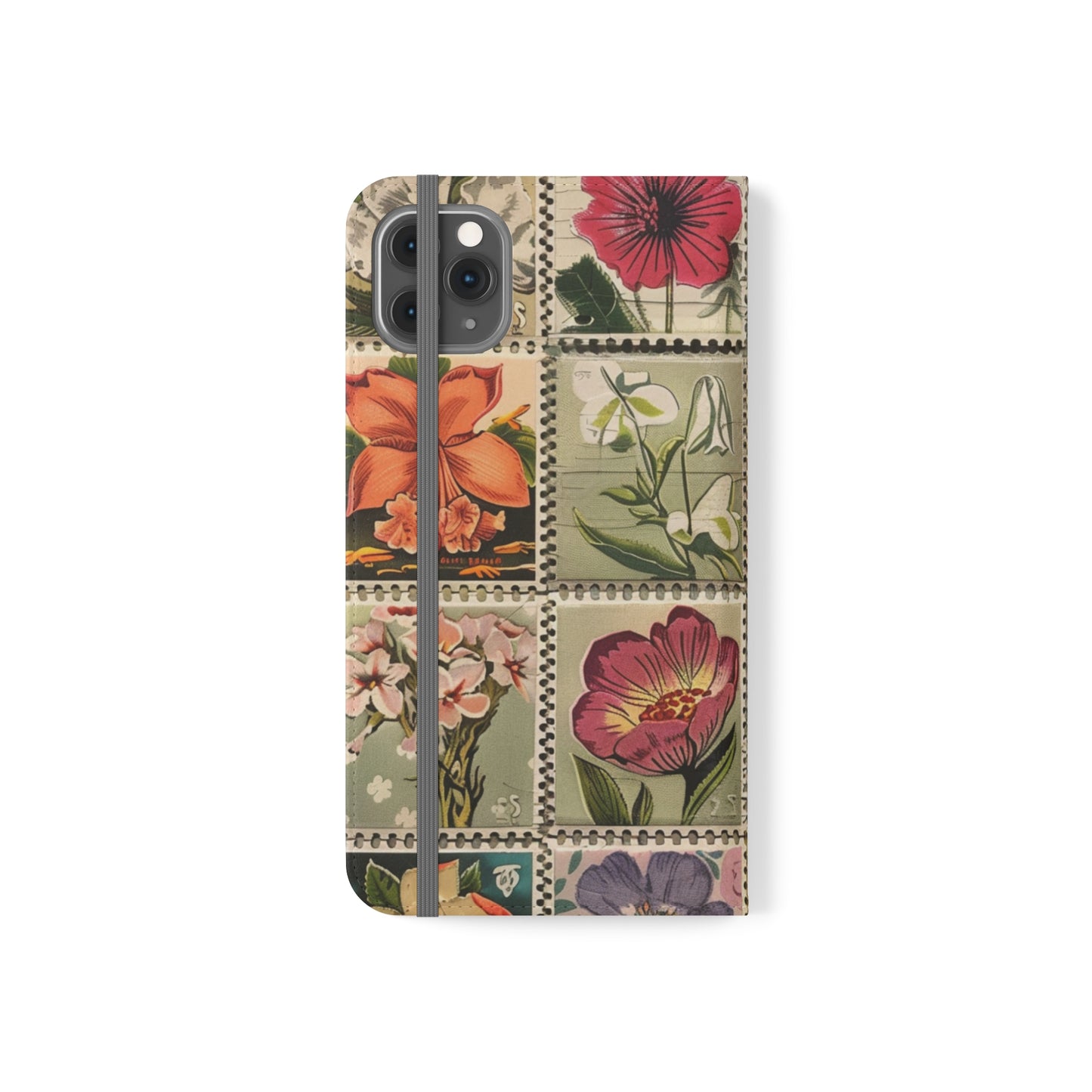 Vintage Floral Stamp Collection Flip Case