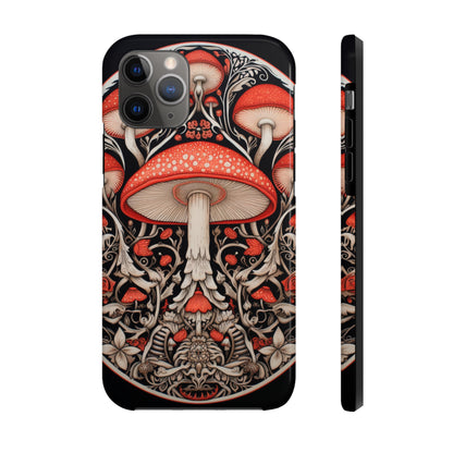 Mystical Mushroom Mandala Tough iPhone Case | Psychedelic Phone Cover