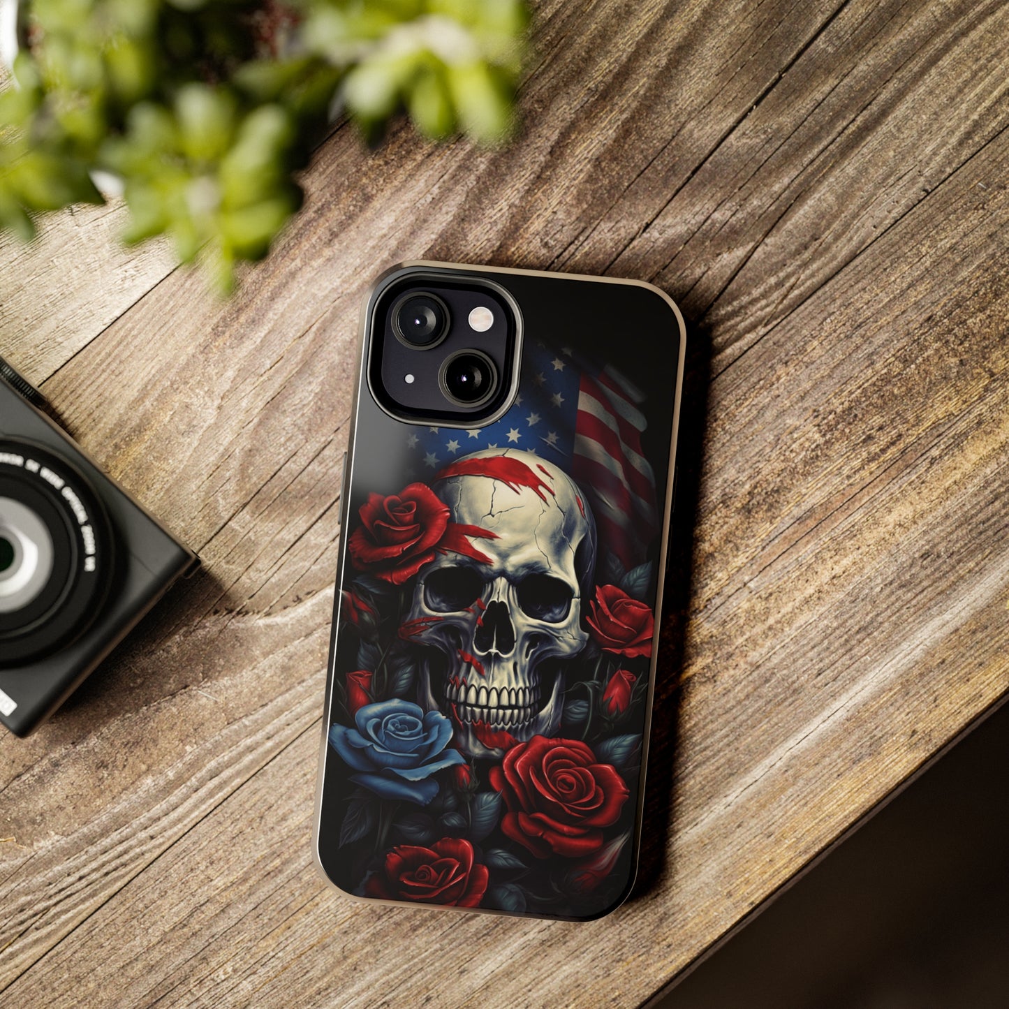 Skull USA Flag iPhone Case | Patriotic Edge with Stylish Protection