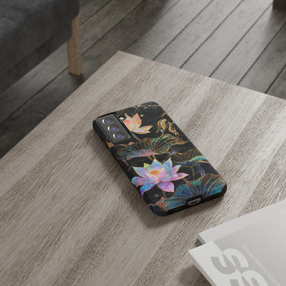 Zen Stained Glass Lotus Floral Design Phone Case