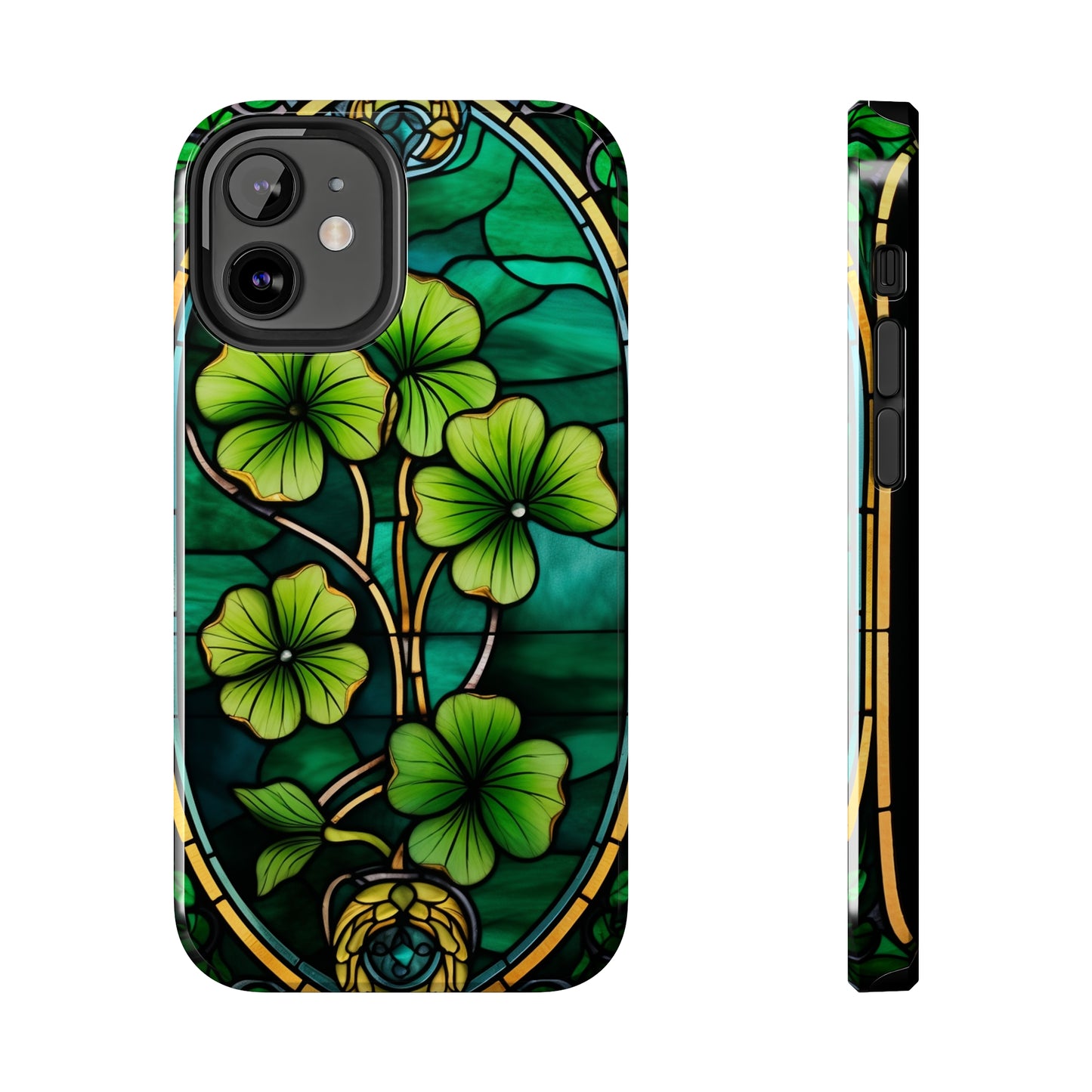 Lucky Charm: Four-Leaf Clover Phone Case | Symbol of Fortune for iPhone Models 11 through 14 Pro Max