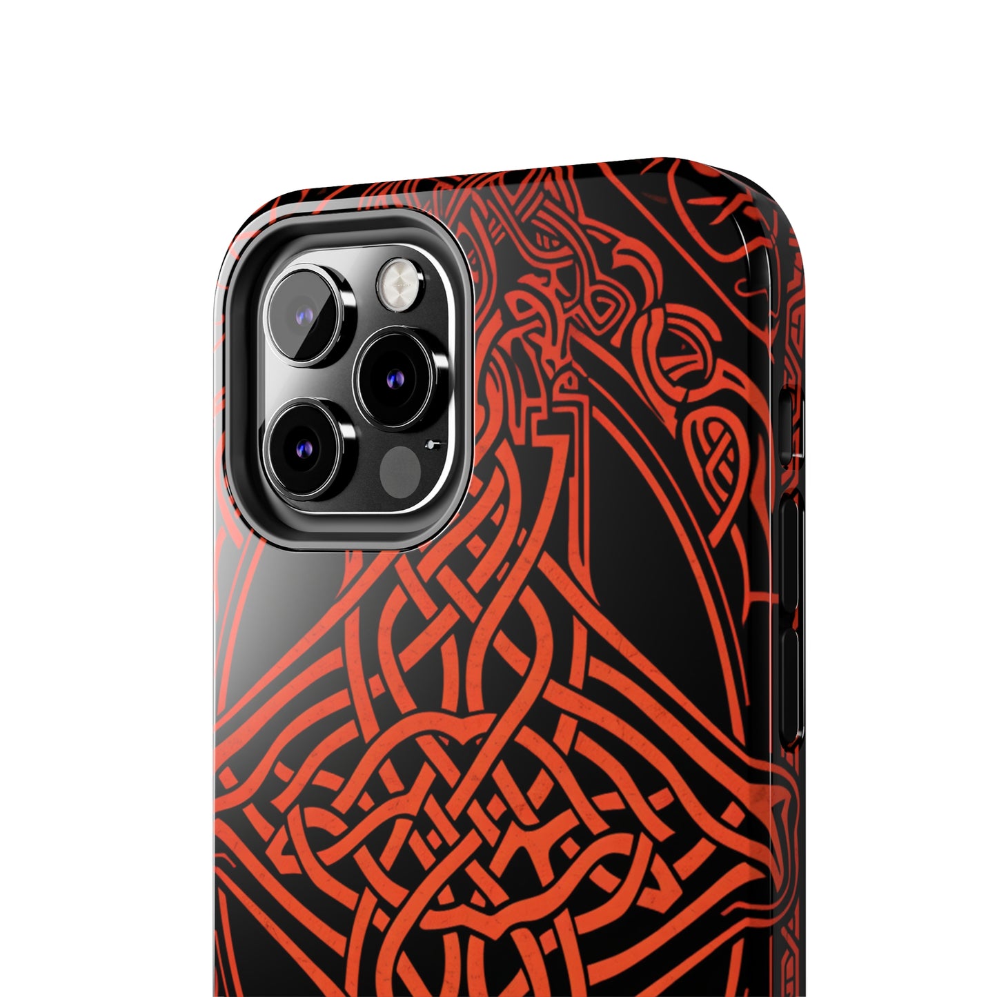 Eternal Weave iPhone Case, Red Celtic Tribal Knots | Timeless Symbolism iPhone Case for Models 11 through 14 Pro Max