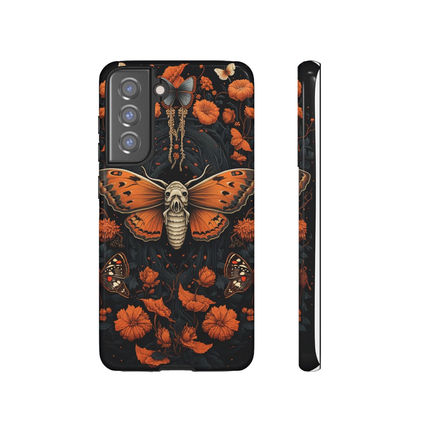 Eerie Elegance Halloween Goth Moth Phone Cover