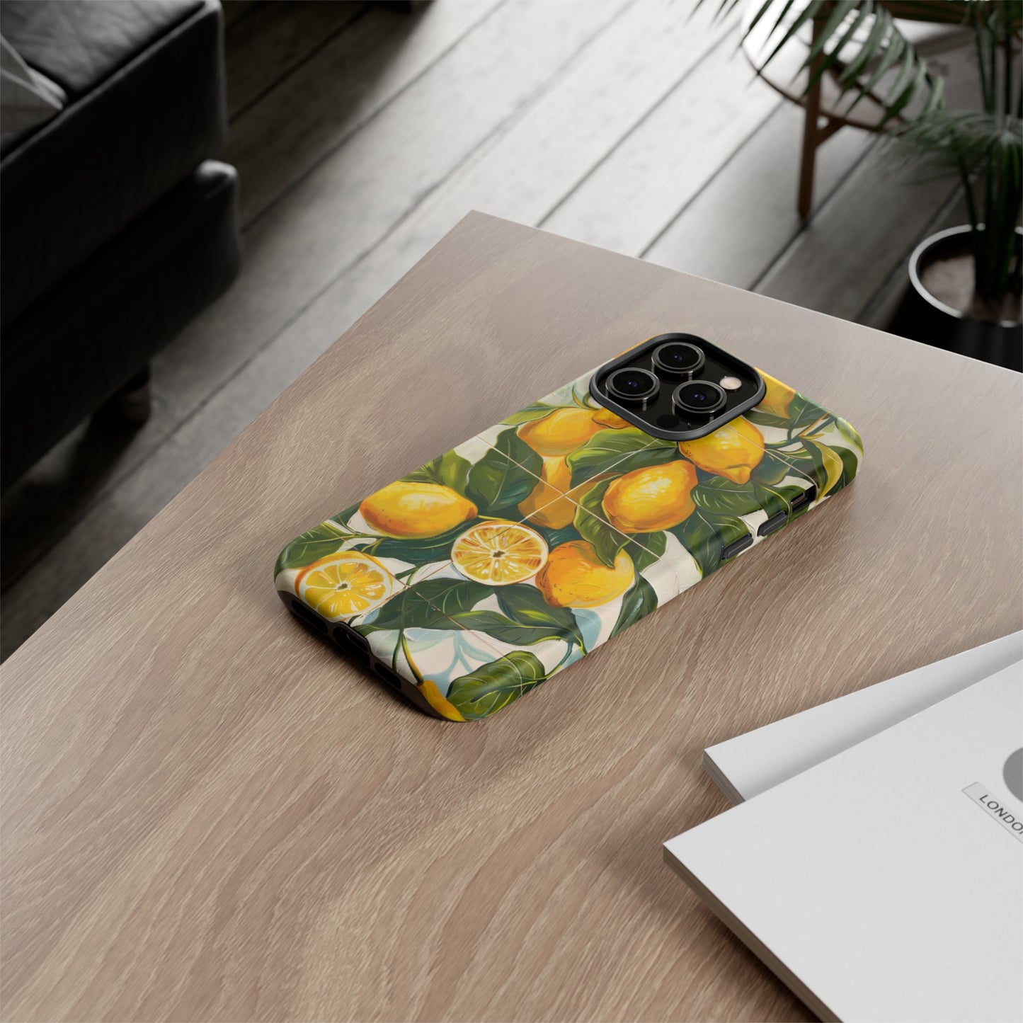 Mediterranean Lemon Italian Tile iPhone 14 Case