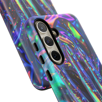 Marbled opalescent Holographic Print Phone Case