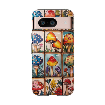 Trippy Magic Mushroom Tile  Abstract Art Phone Case