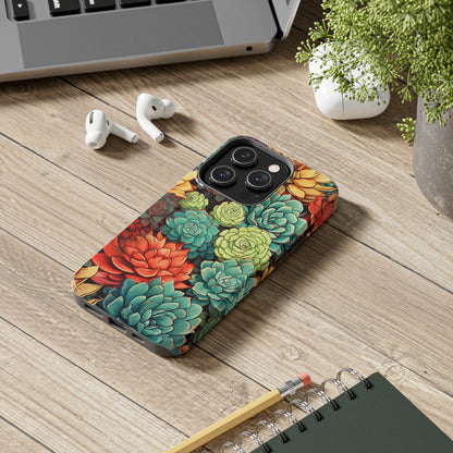 Succulent Desert Cactus Floral iPhone Case | Embrace the Beauty of Arid Elegance