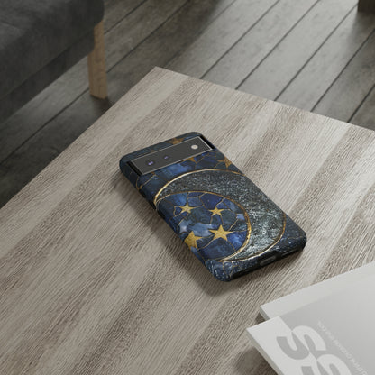 Moon Stars Stained Glass Starry Night Phone Case