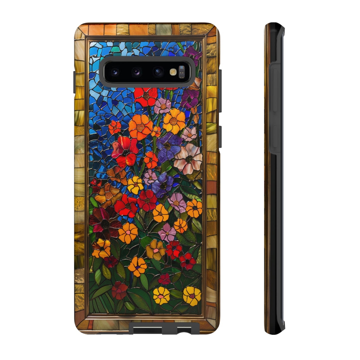 Gustav Klimt Style Flower Garden Painting Phone Case for iPhone 15, 14, Pro Max, 13, 12 & Samsung Galaxy S23, S22, S21, Google Pixel