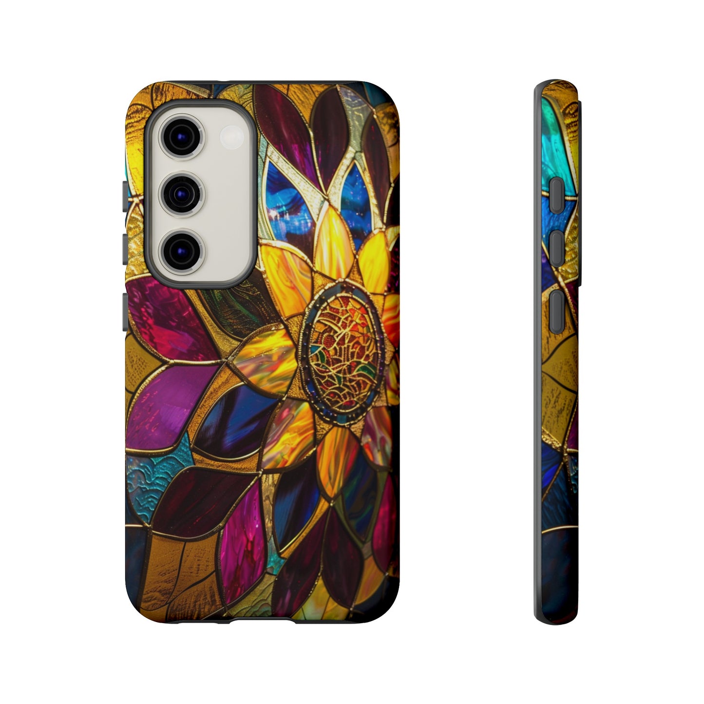 Cosmic Stained Glass Mandala Phone Case