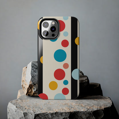 Classic Meets Creative: Abstract Polka Dots Tough Case for iPhone