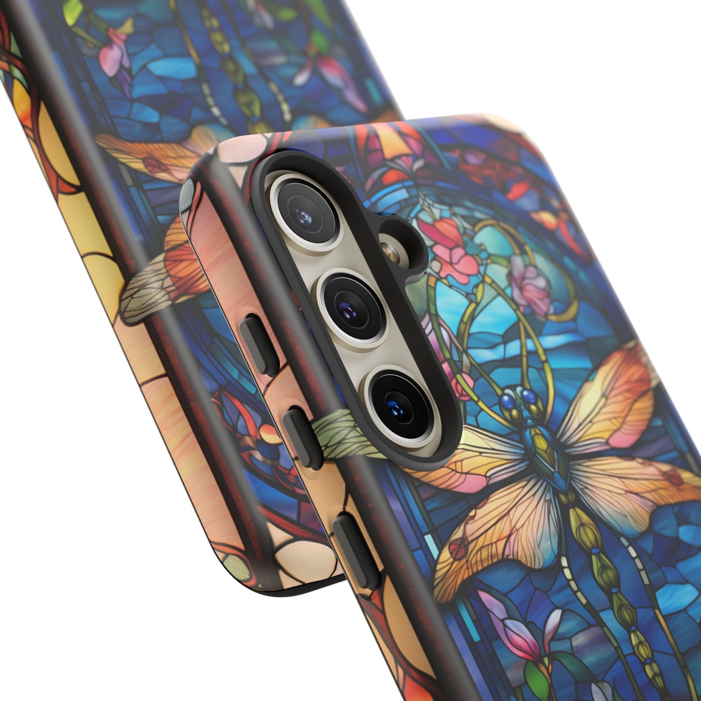 Art Nouveau Stained Glass Dragonfly Phone Case