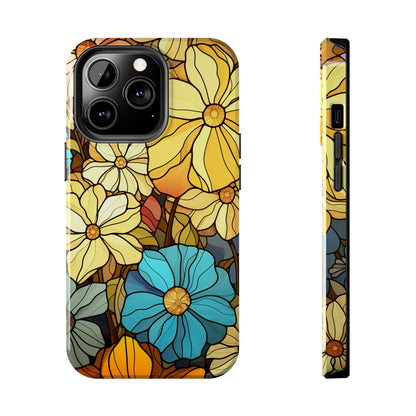 Kaleidoscopic Elegance: Stained Glass Vintage Floral iPhone Case – Timeless Beauty Illuminated