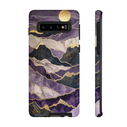 Abstract Purple Gold Mountain Phone Case